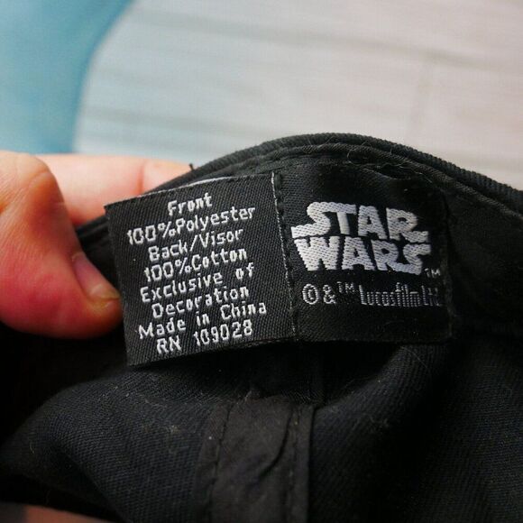 Star Wars Storm Trooper Hat Cap Snap Back Boy Youth Black White Adjustable - Picture 5 of 5